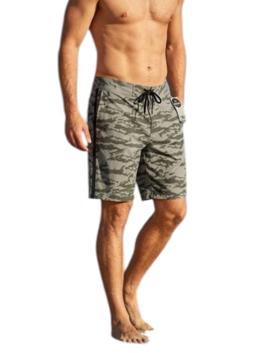 MSX Michael Strahan Green Camo Board Swim Trunks Men’s Size 38